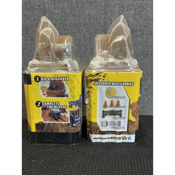 NEW Sealed Tonka Mud Rescue Utility Tow Truck Die Cast Blue Yellow Lot Of Two - Picture 2 of 4